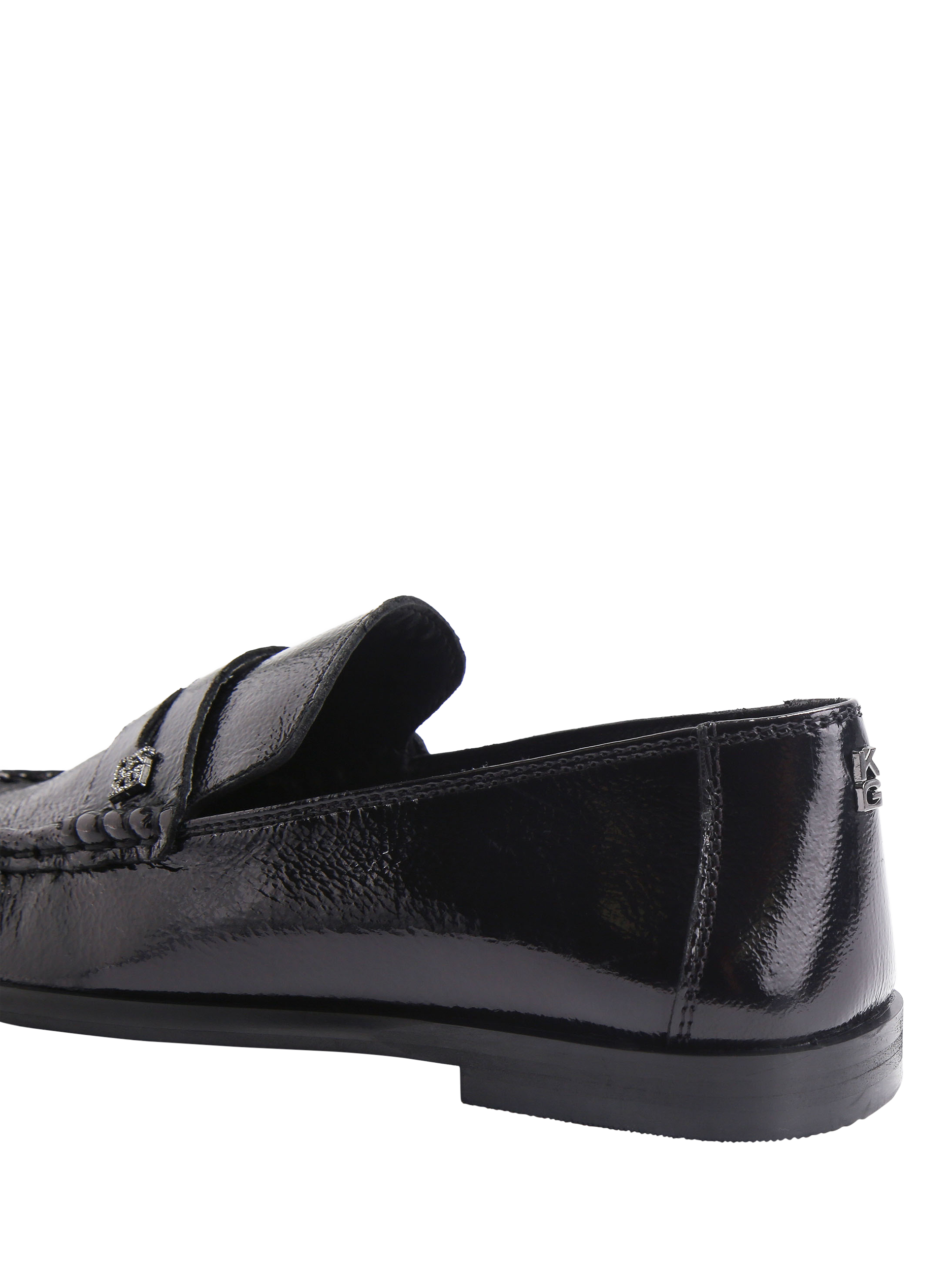 Product image 4 of 4, which shows KG Kurt Geiger Mae Leather Loafers, Black, 3