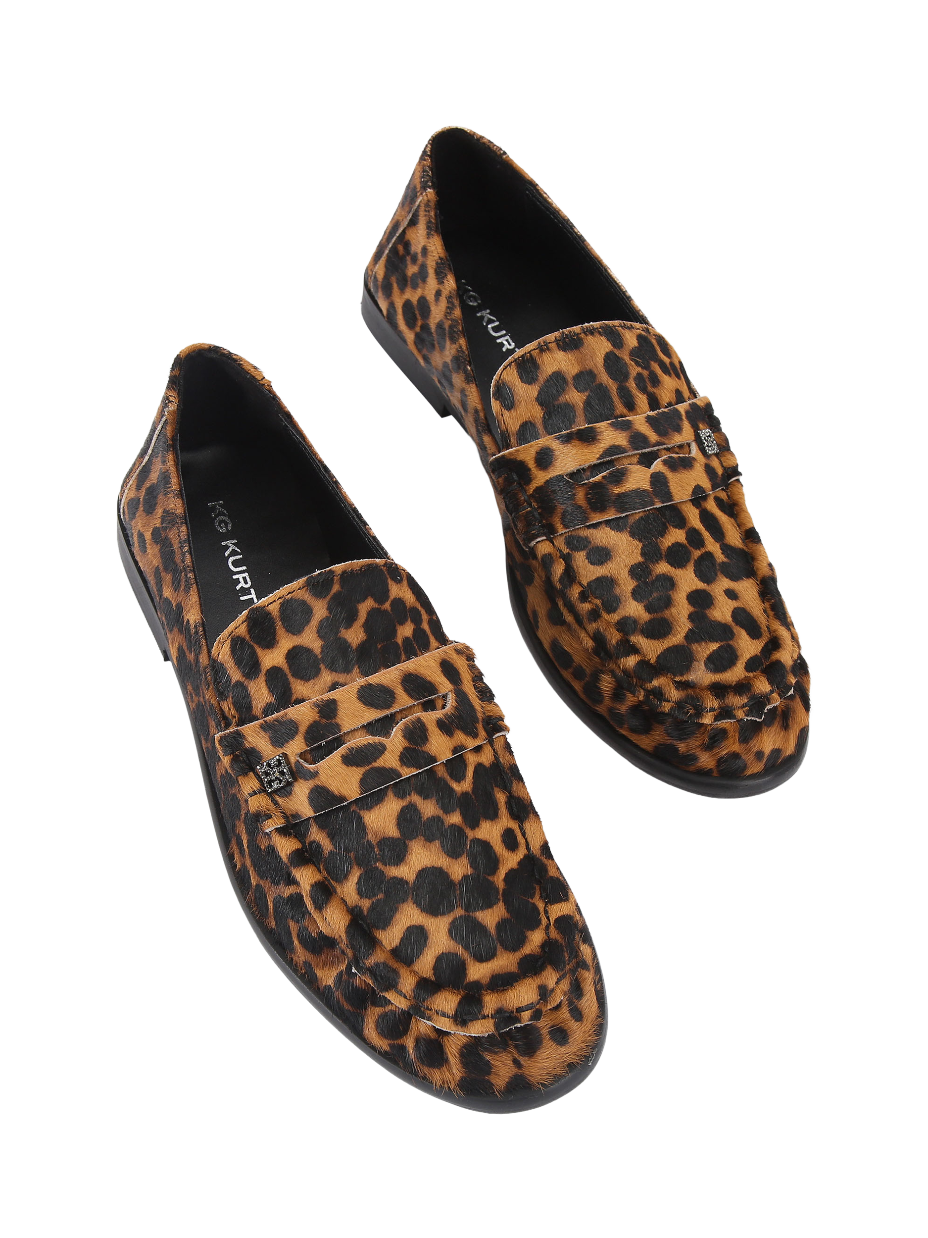 Product image 3 of 4, which shows KG Kurt Geiger Mae Leopard Print Loafers, Multi, 3