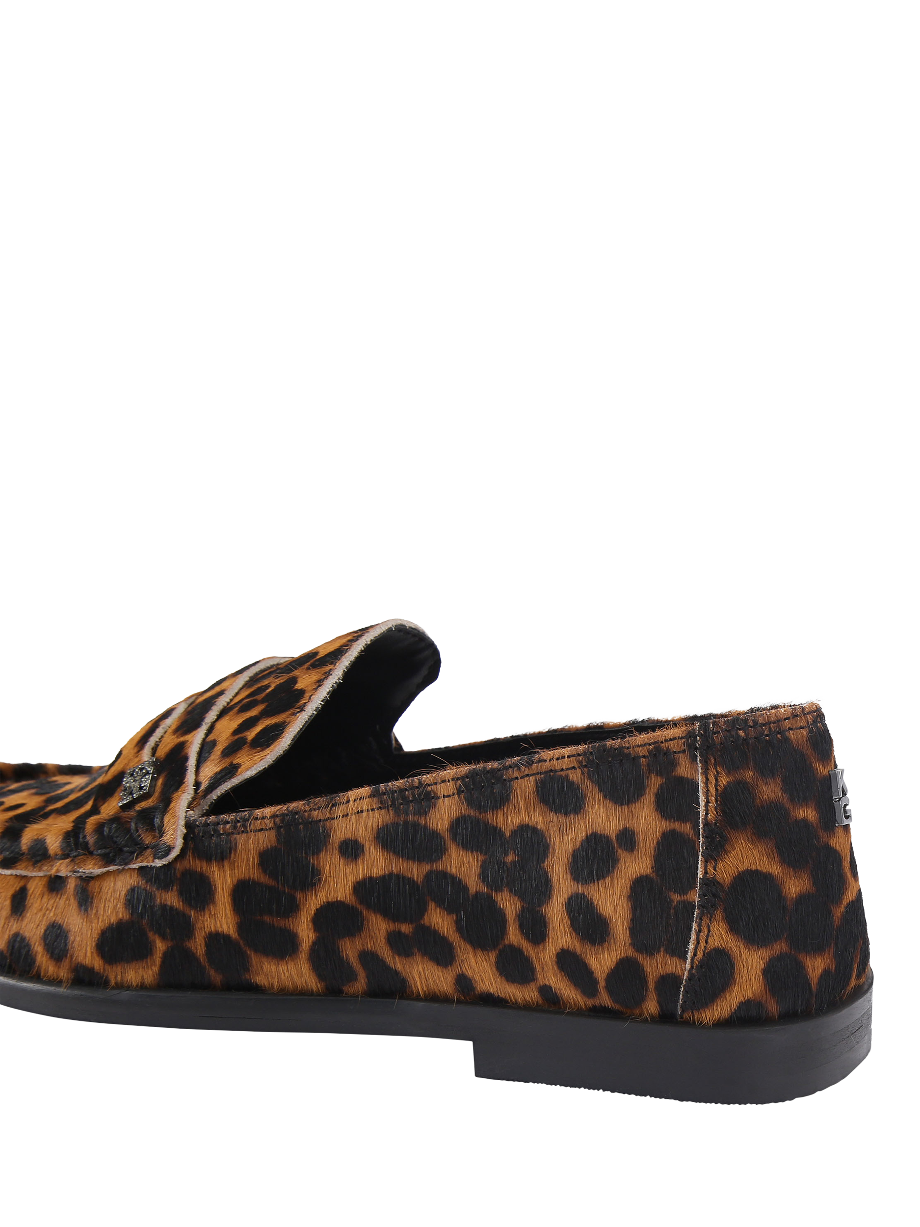 Product image 4 of 4, which shows KG Kurt Geiger Mae Leopard Print Loafers, Multi, 3
