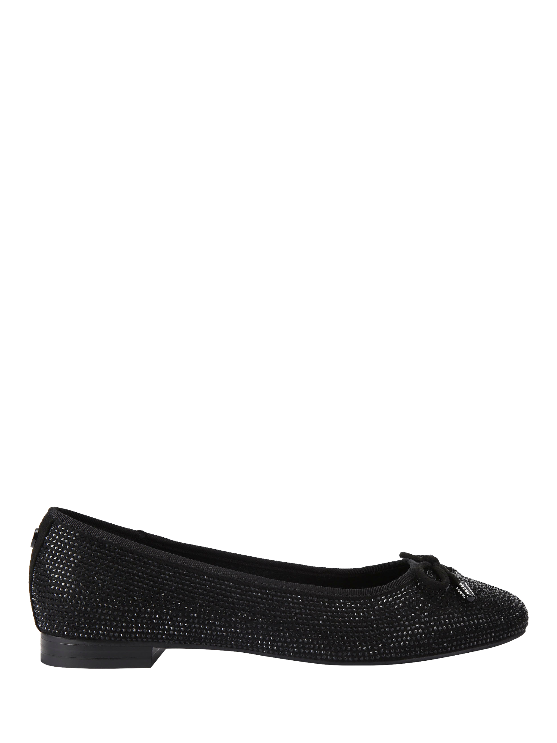 Product image 1 of 5, which shows KG Kurt Geiger Mara Embellished Ballerina Pumps, Black, 3