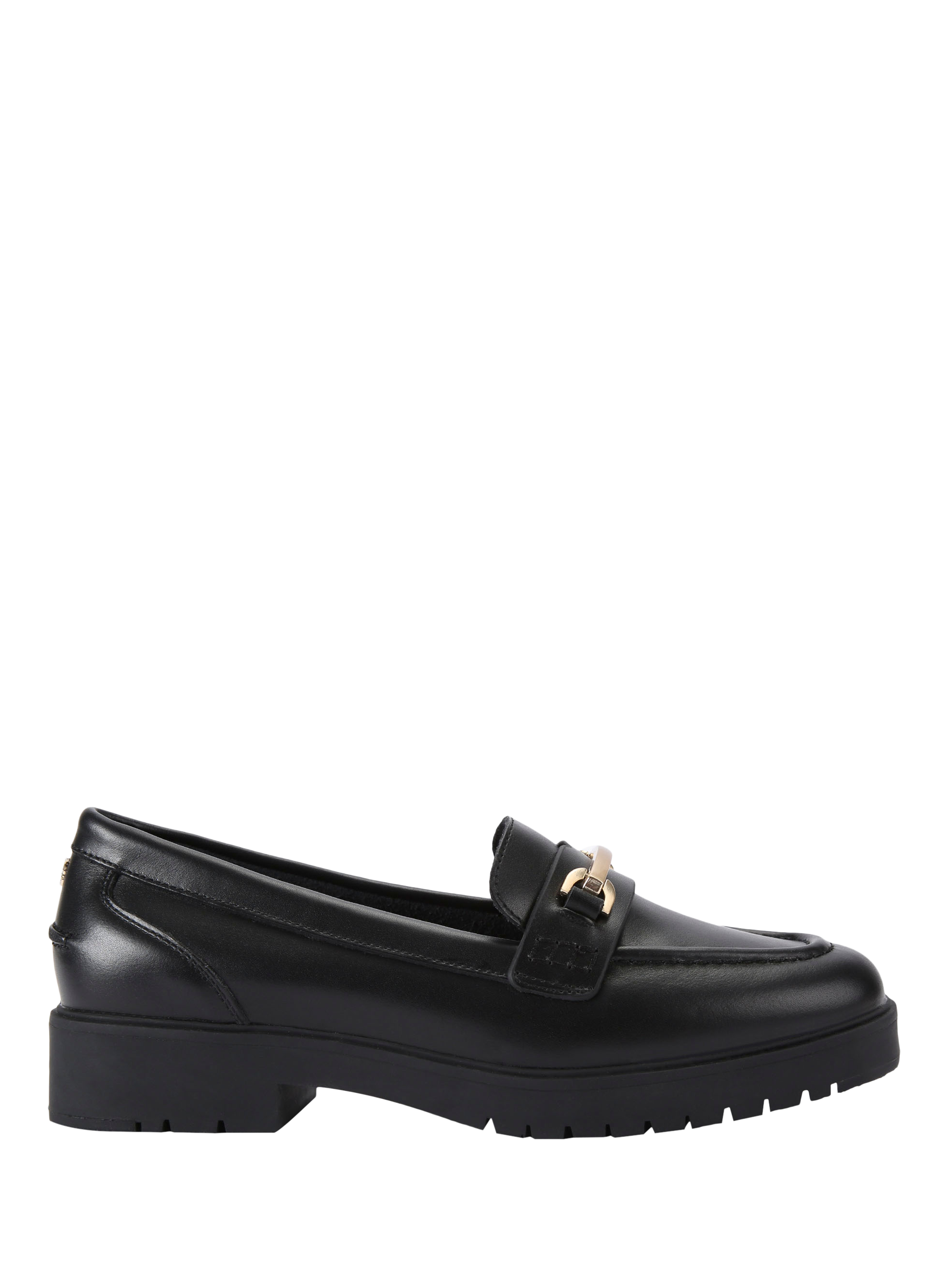 Product image 1 of 5, which shows KG Kurt Geiger Molly Leather Loafers, Black, 3