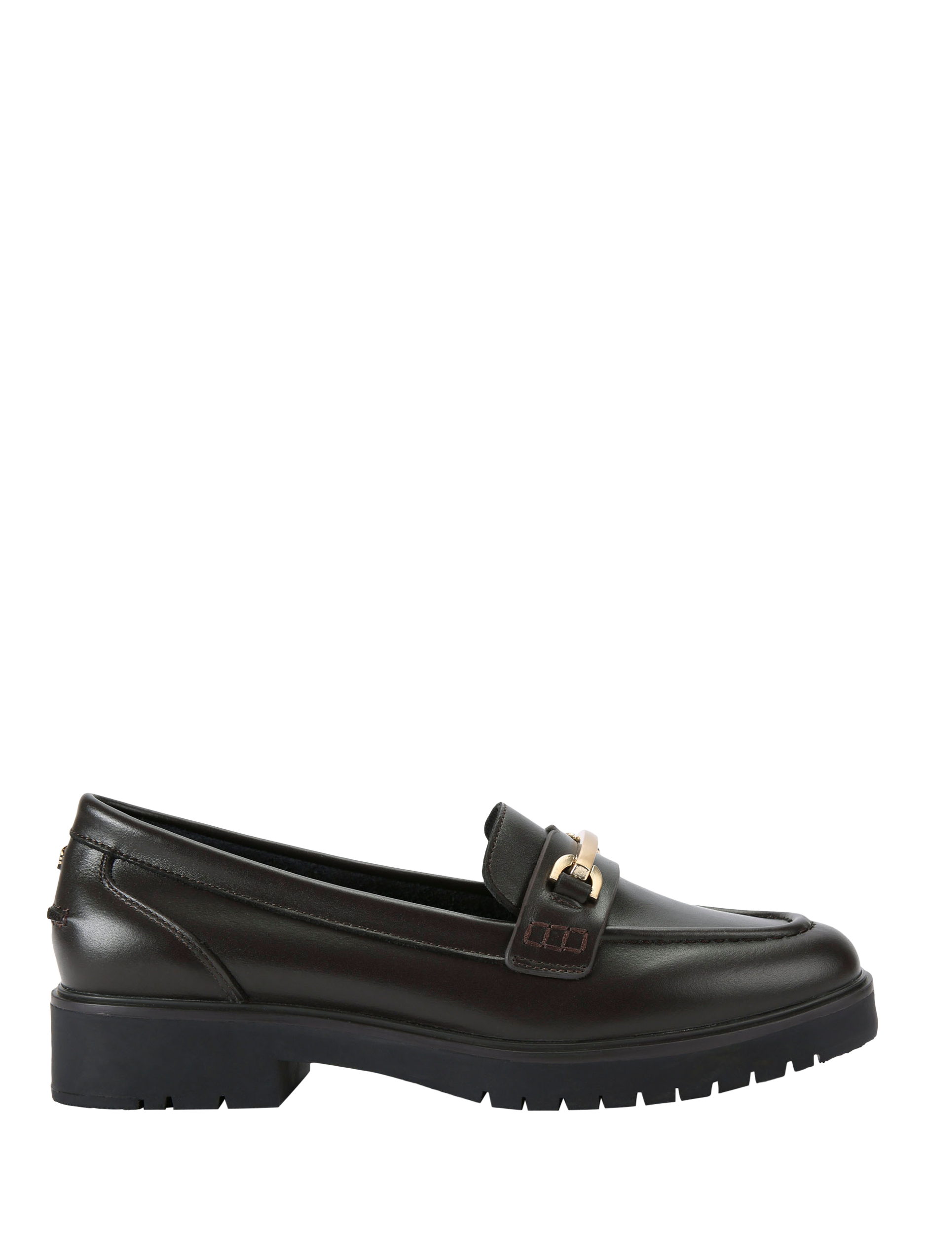 Product image 1 of 5, which shows KG Kurt Geiger Molly Leather Loafers, Brown, 3