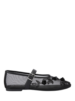 KG Kurt Geiger Nancy Mesh Ballerina Pumps, Black