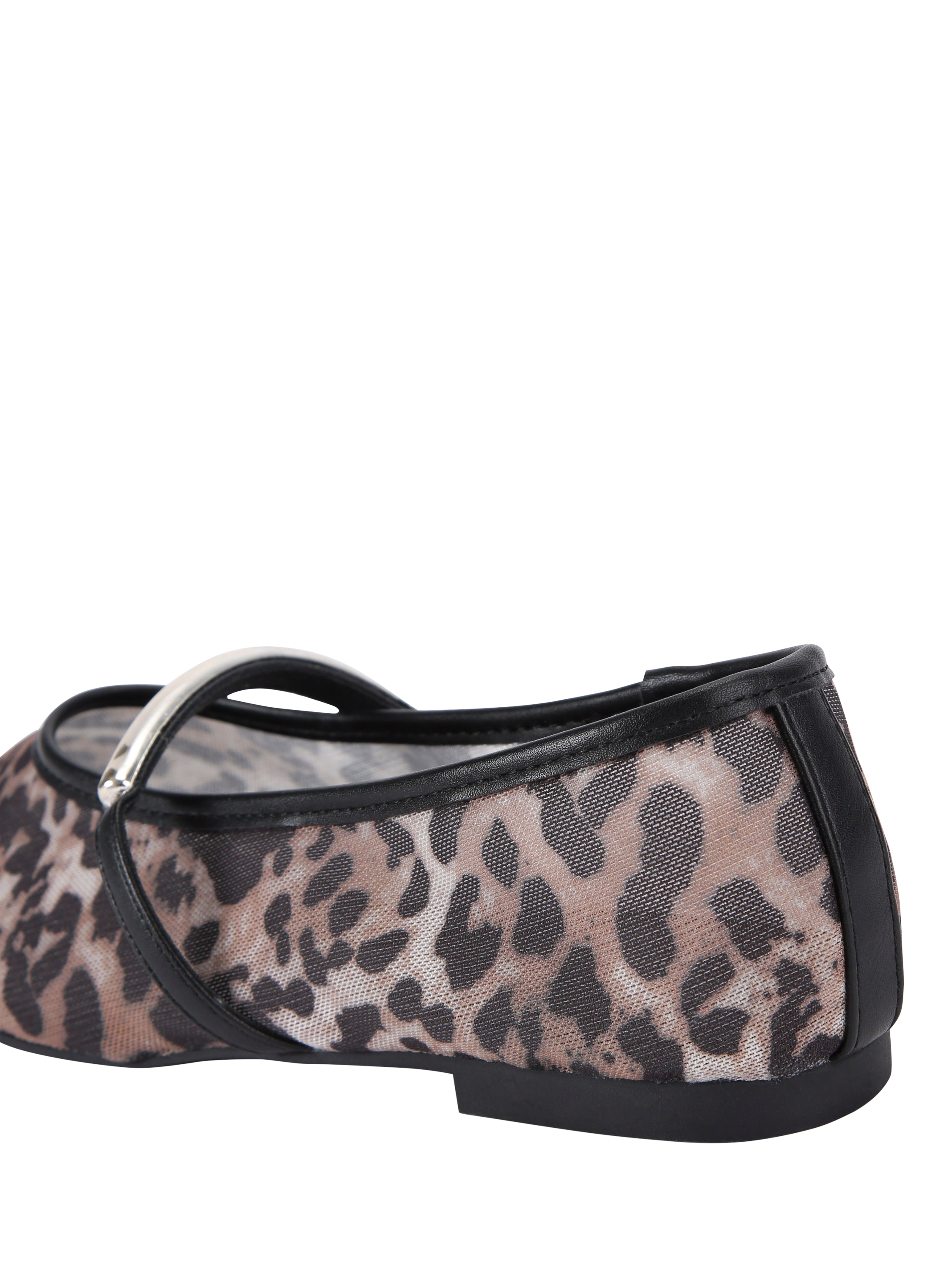 Product image 4 of 5, which shows KG Kurt Geiger Nella Leopard Ballet Shoes, Tan, 3