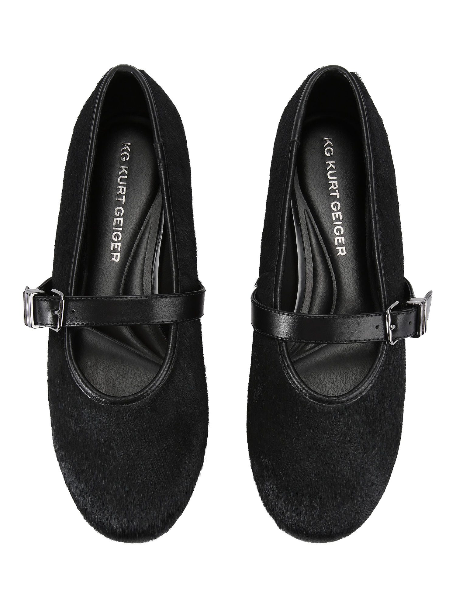 Product image 3 of 5, which shows KG Kurt Geiger Neve Ballet Flat Pumps, Black, 3