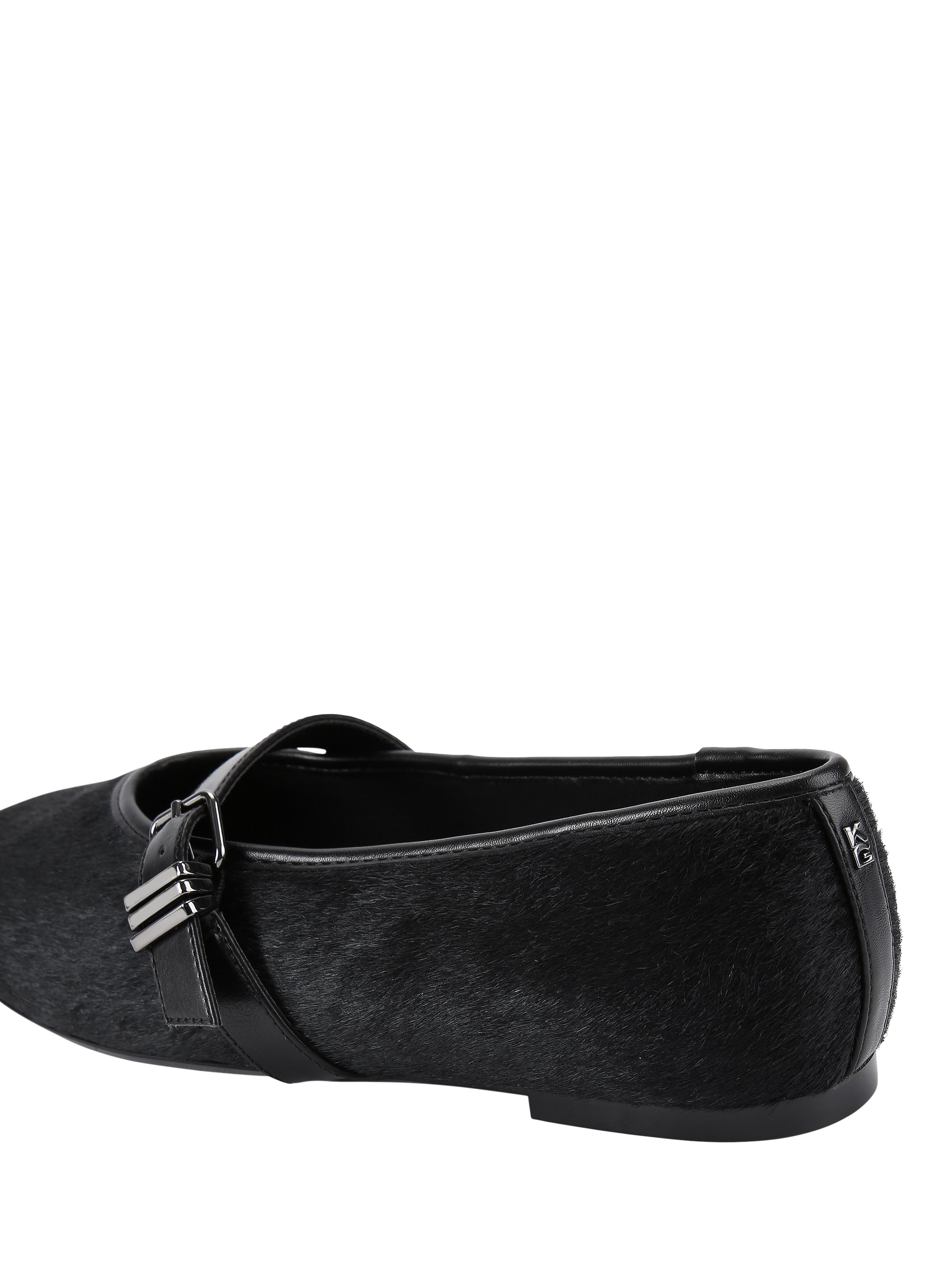 Product image 4 of 5, which shows KG Kurt Geiger Neve Ballet Flat Pumps, Black, 3