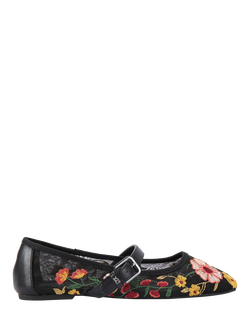 KG Kurt Geiger Nina Mesh Ballet Shoes, Black, Blk/Other