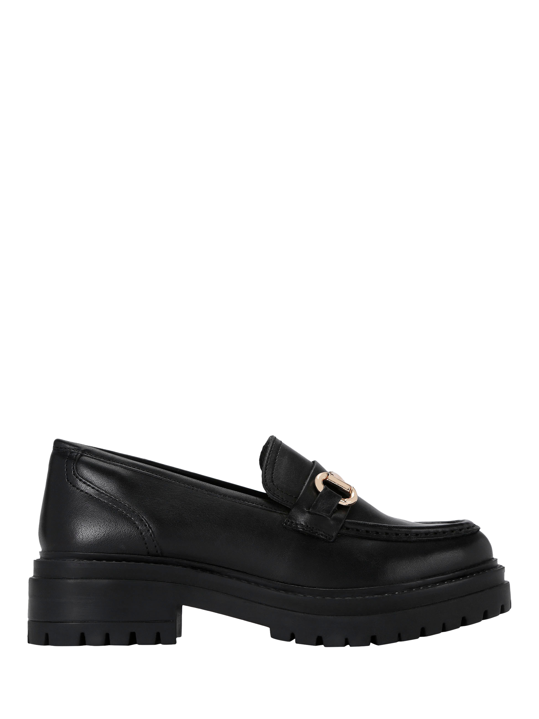 Product image 1 of 5, which shows KG Kurt Geiger Tasha Leather Loafers, Black, 3