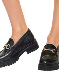KG Kurt Geiger Tasha Leather Loafers, Black
