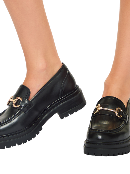 KG Kurt Geiger Tasha Leather Loafers, Black - view 2, Black