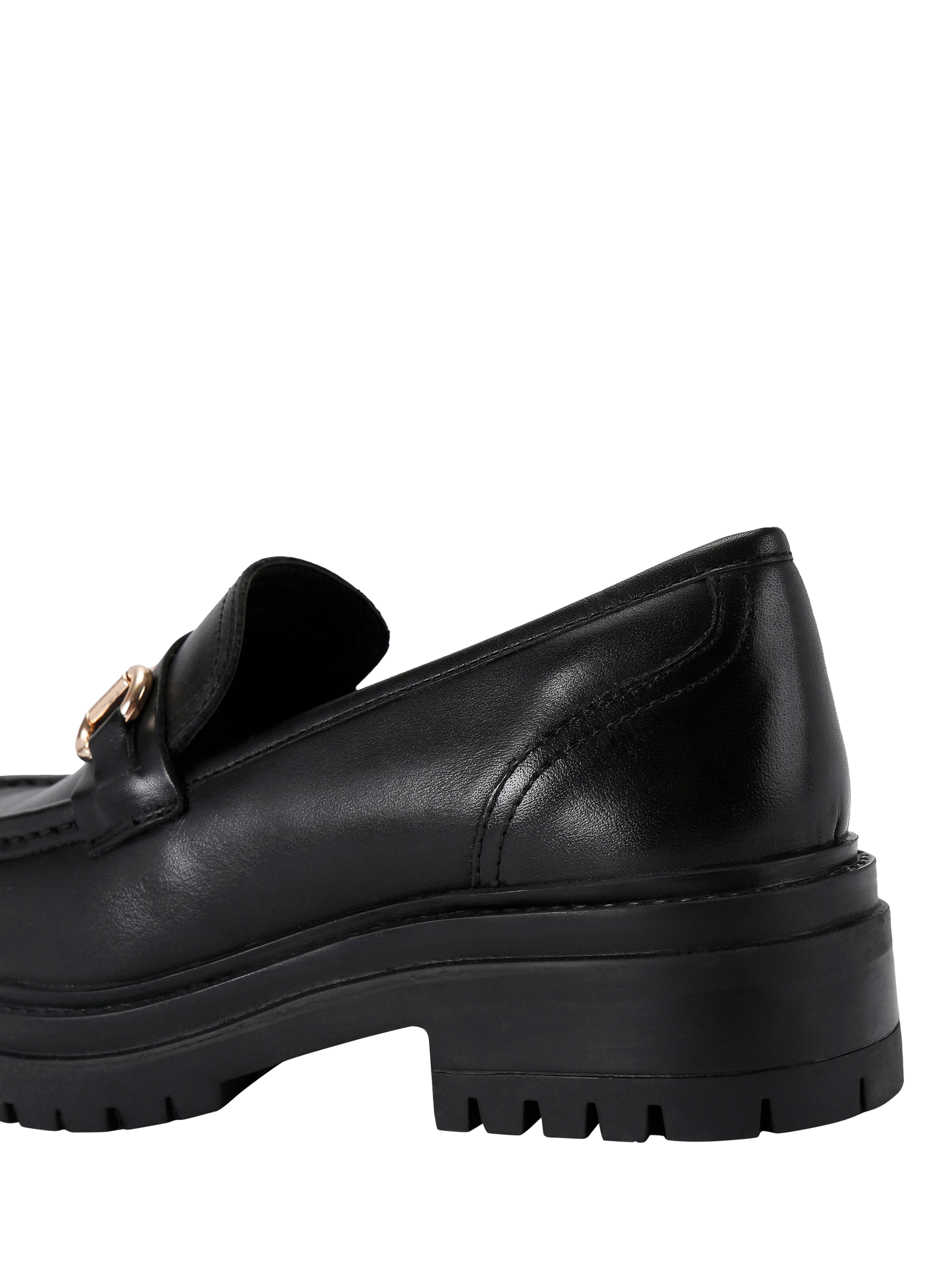 Product image 4 of 5, which shows KG Kurt Geiger Tasha Leather Loafers, Black, 3