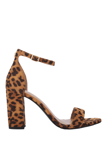 Carvela Capo Leopard Block Heel Sandals, Multi, Multi