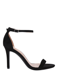 Carvela Cap Stiletto Microsuede Sandals, Black, Black