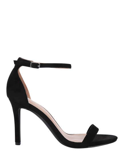 Carvela Cap Stiletto Microsuede Sandals, Black, Black