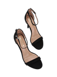 Carvela Cap Stiletto Microsuede Sandals, Black