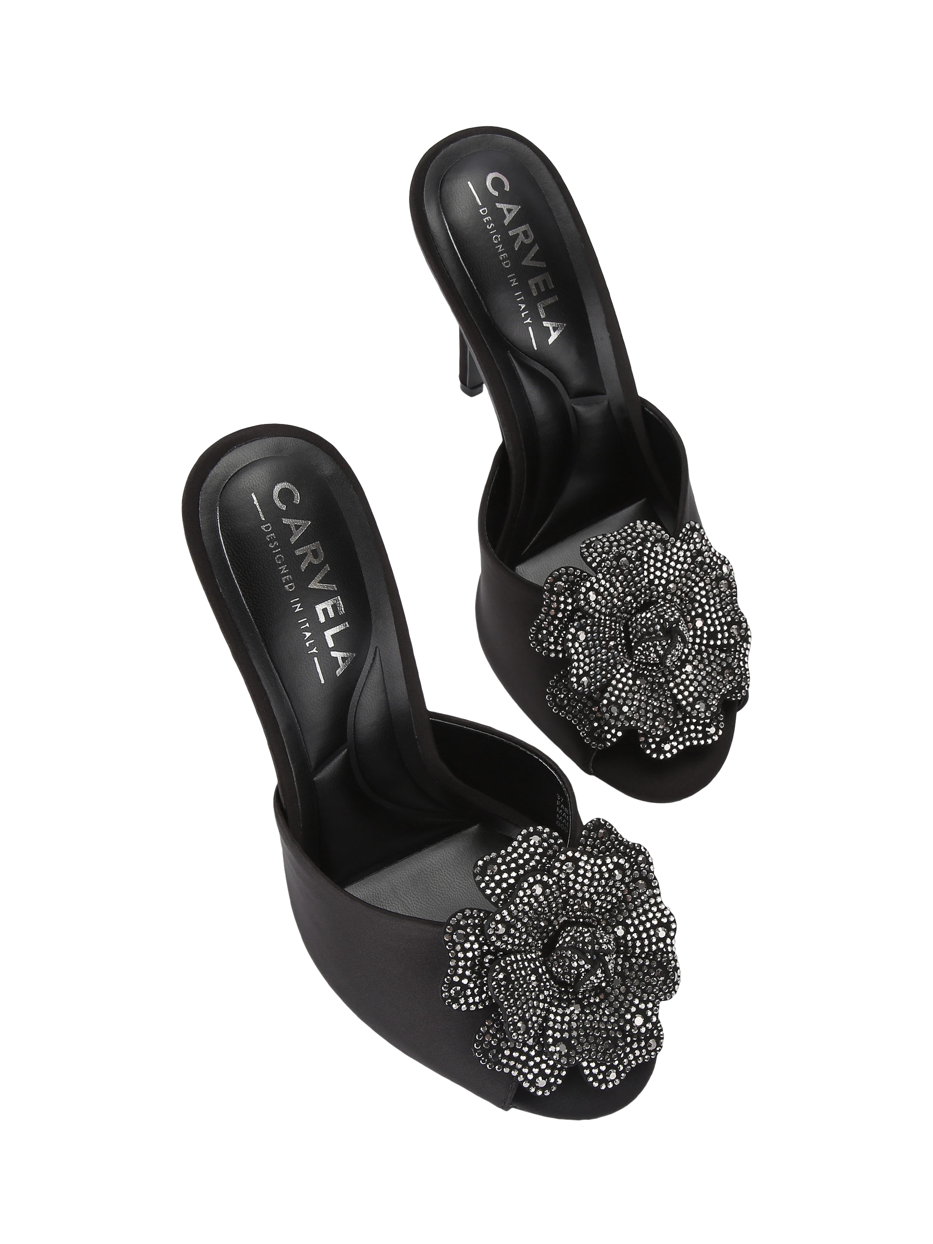 Product image 2 of 4, which shows Carvela Fiore Mule Sandals, Black, 3