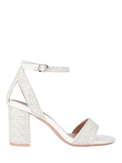 Carvela Kianni Wide Fit Block Sandals, White, White