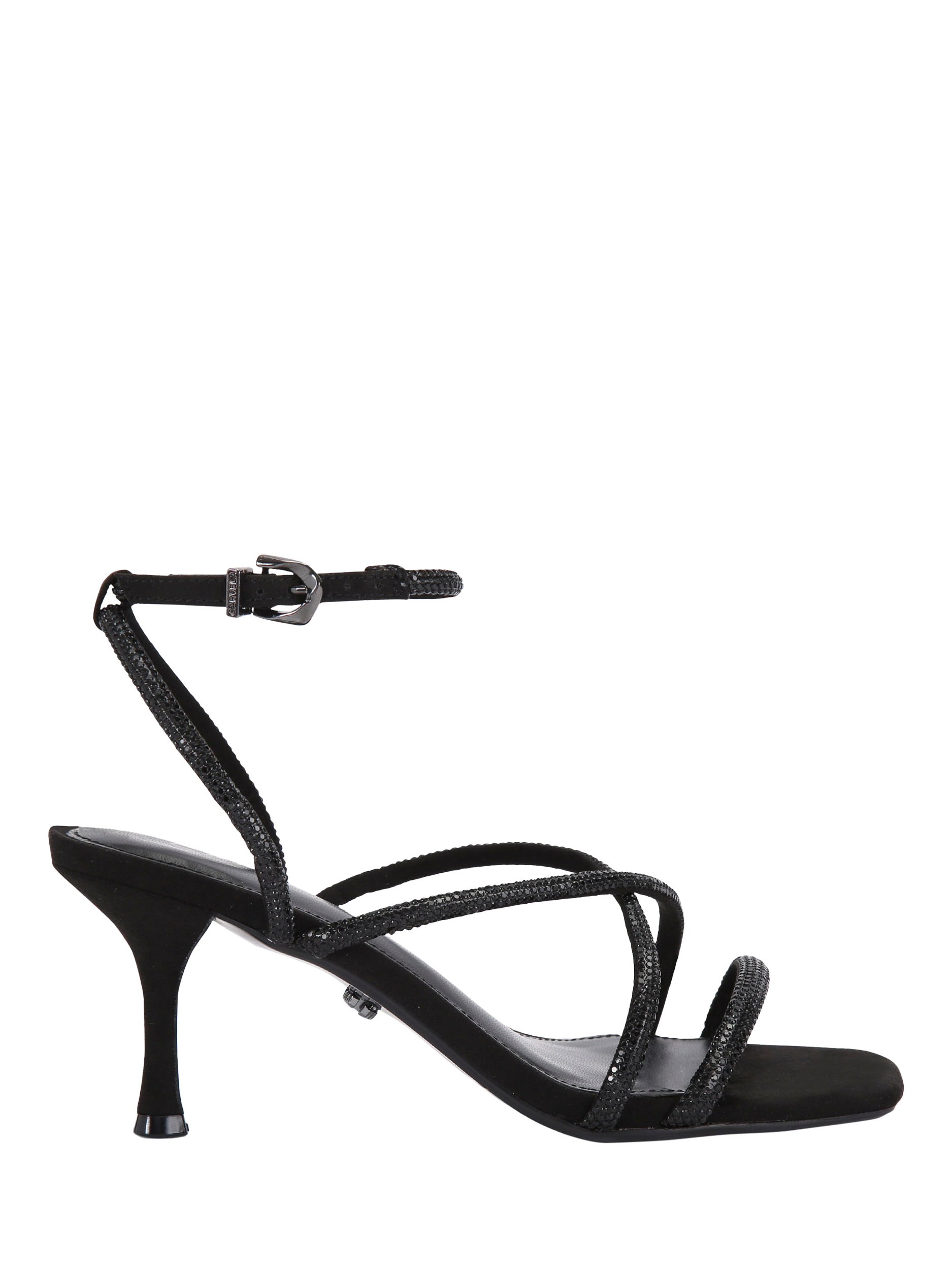 Product image 1 of 4, which shows Carvela Ravello Embellished Strappy Sandals, Black, 3