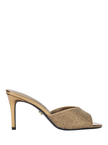 Carvela Silvia Embellished Stiletto Heel Mule Sandals, Bronze, Bronze