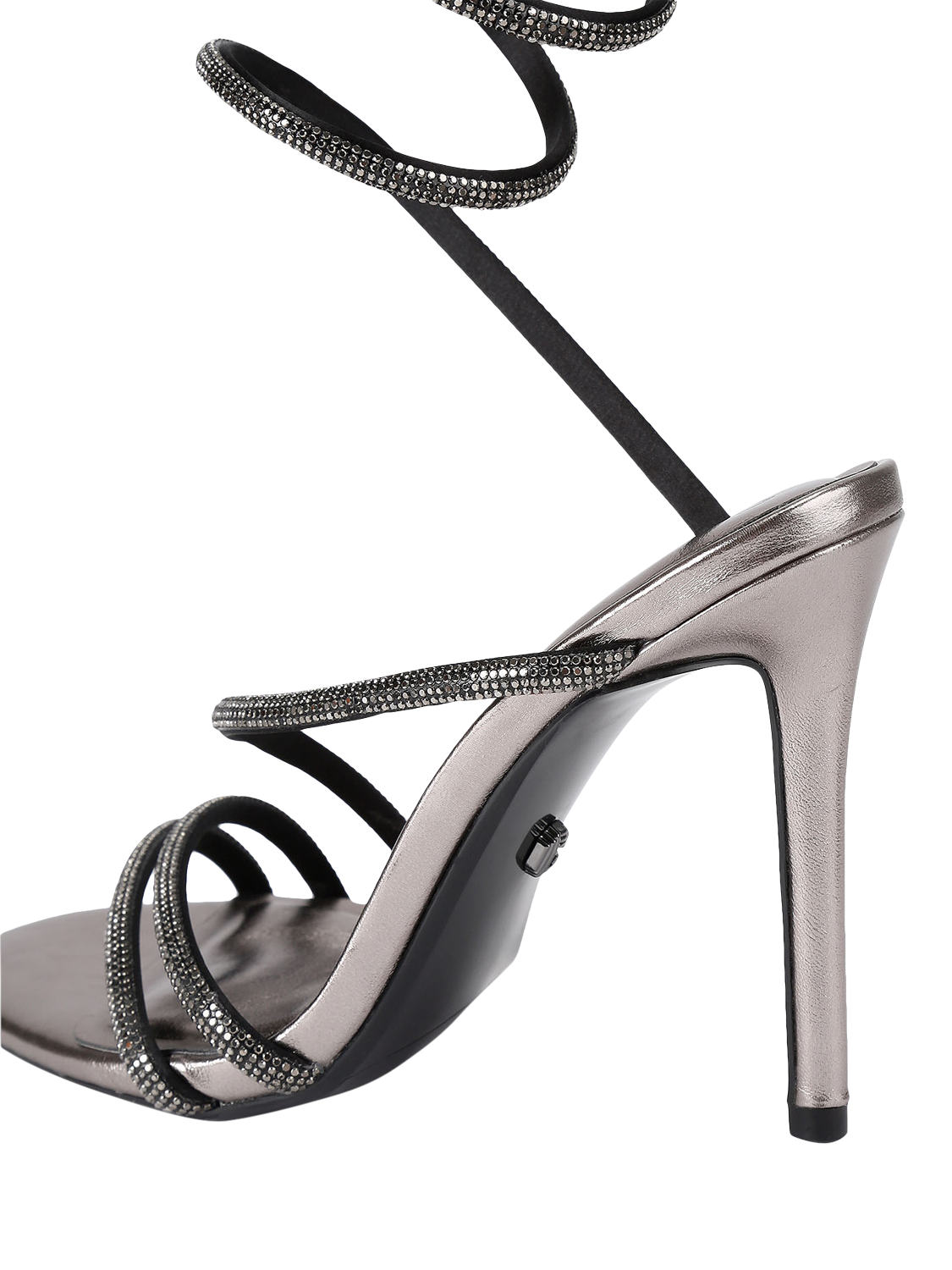 Product image 4 of 4, which shows Carvela Spiral 105 Strappy Sandals, Gunmetal, 3