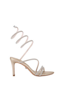 Carvela Spiral 80 Strappy Sandals, Light Gold