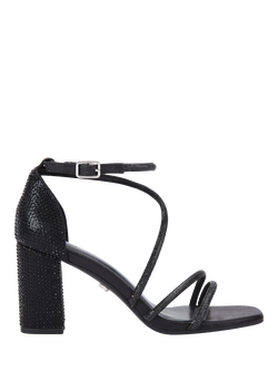 Carvela Venezia Block-Heeled Adjustable Strap Sandals, Black