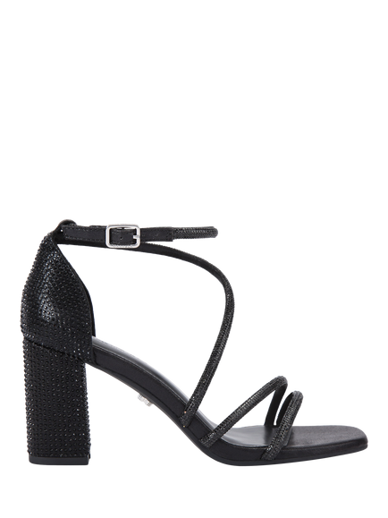 Carvela Venezia Block-Heeled Adjustable Strap Sandals, Black