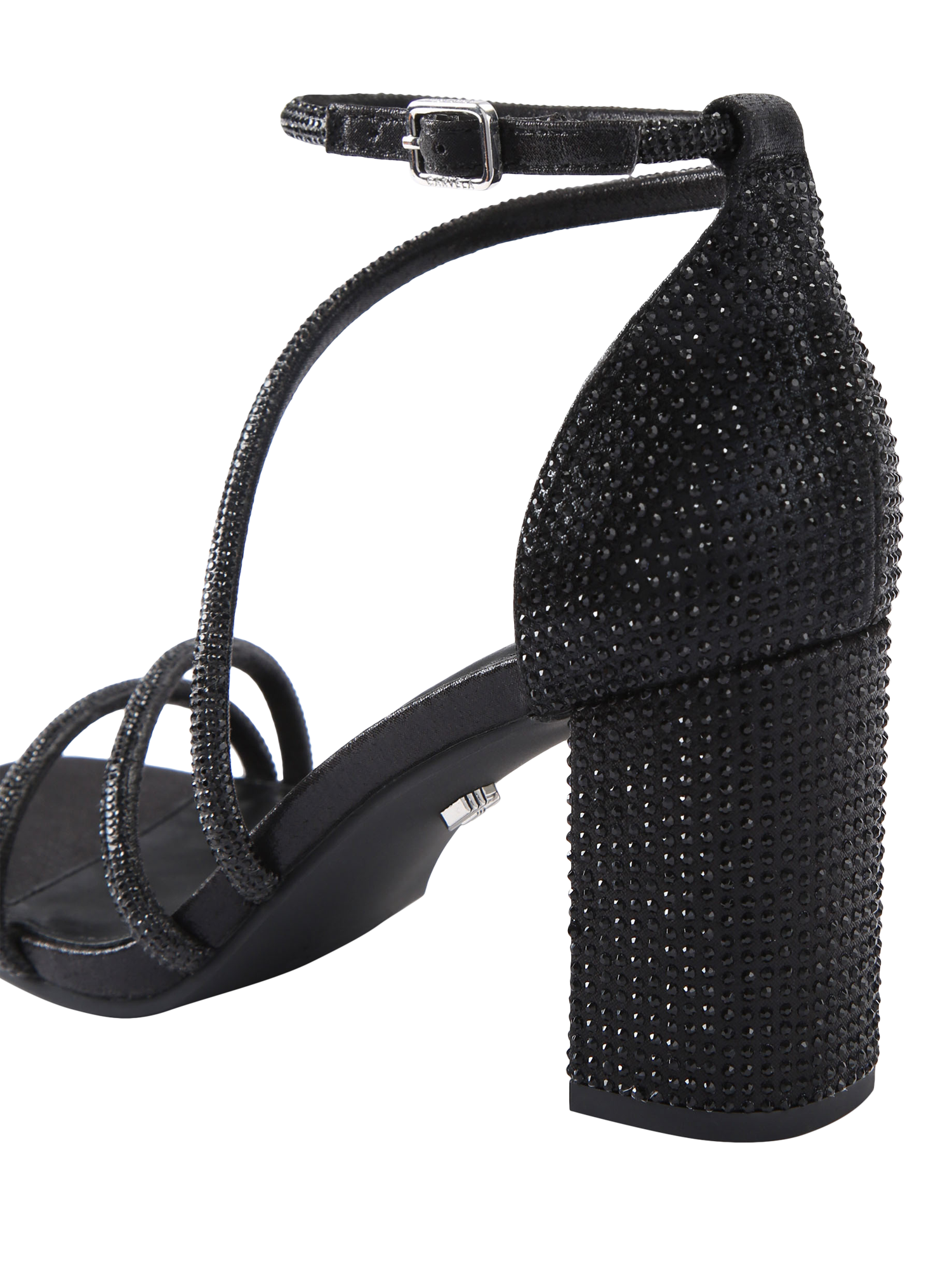 Product image 4 of 4, which shows Carvela Venezia Block-Heeled Adjustable Strap Sandals, Black, 3