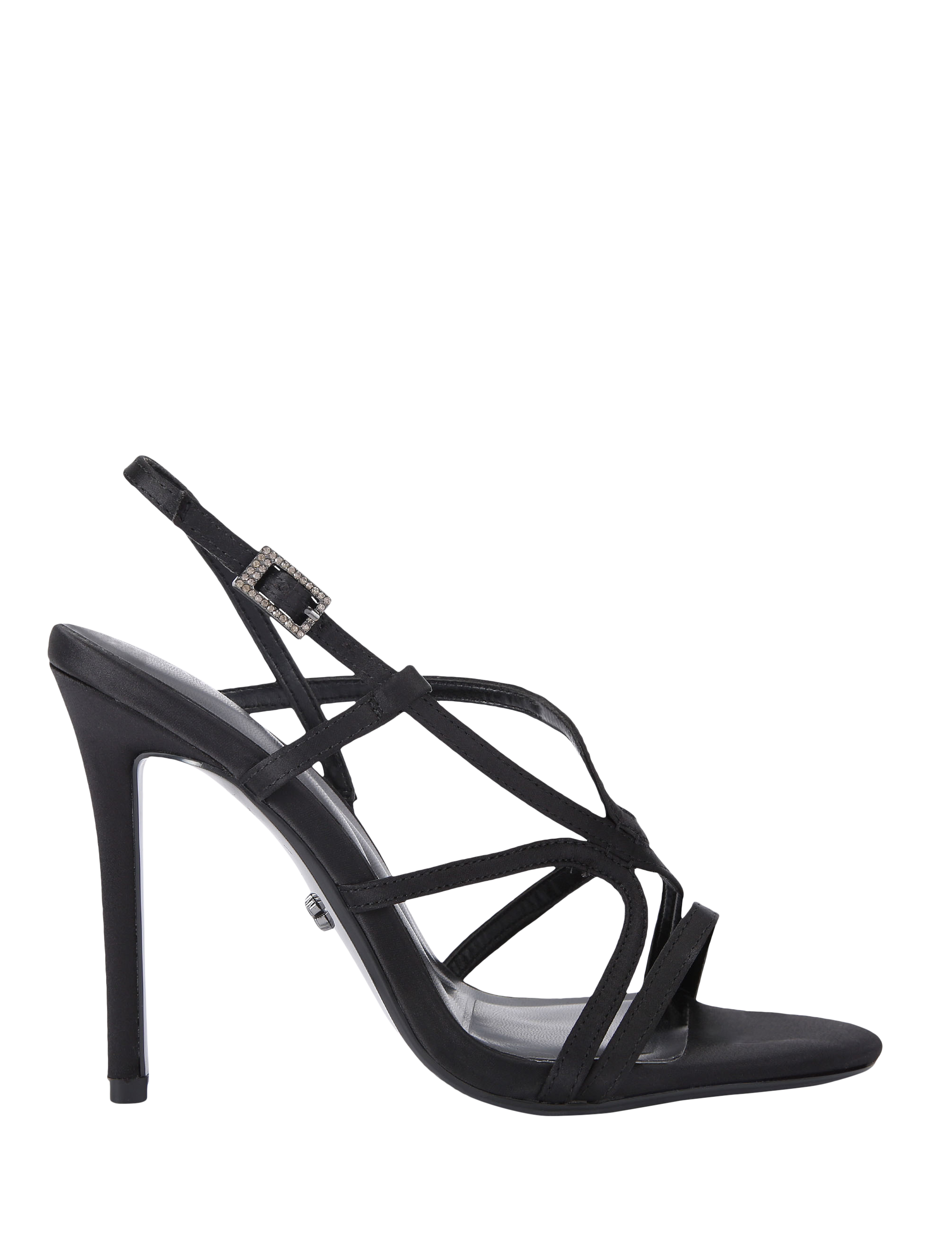 Product image 1 of 4, which shows Carvela Viola Stiletto Heel Strappy Sandals, Black, 3