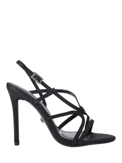 Carvela Viola Stiletto Heel Strappy Sandals, Black, Black