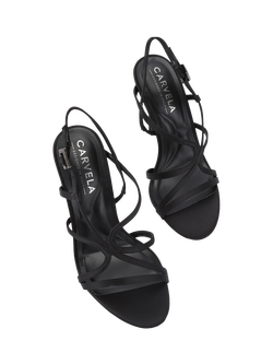 Carvela Viola Stiletto Heel Strappy Sandals, Black - view 2, Black