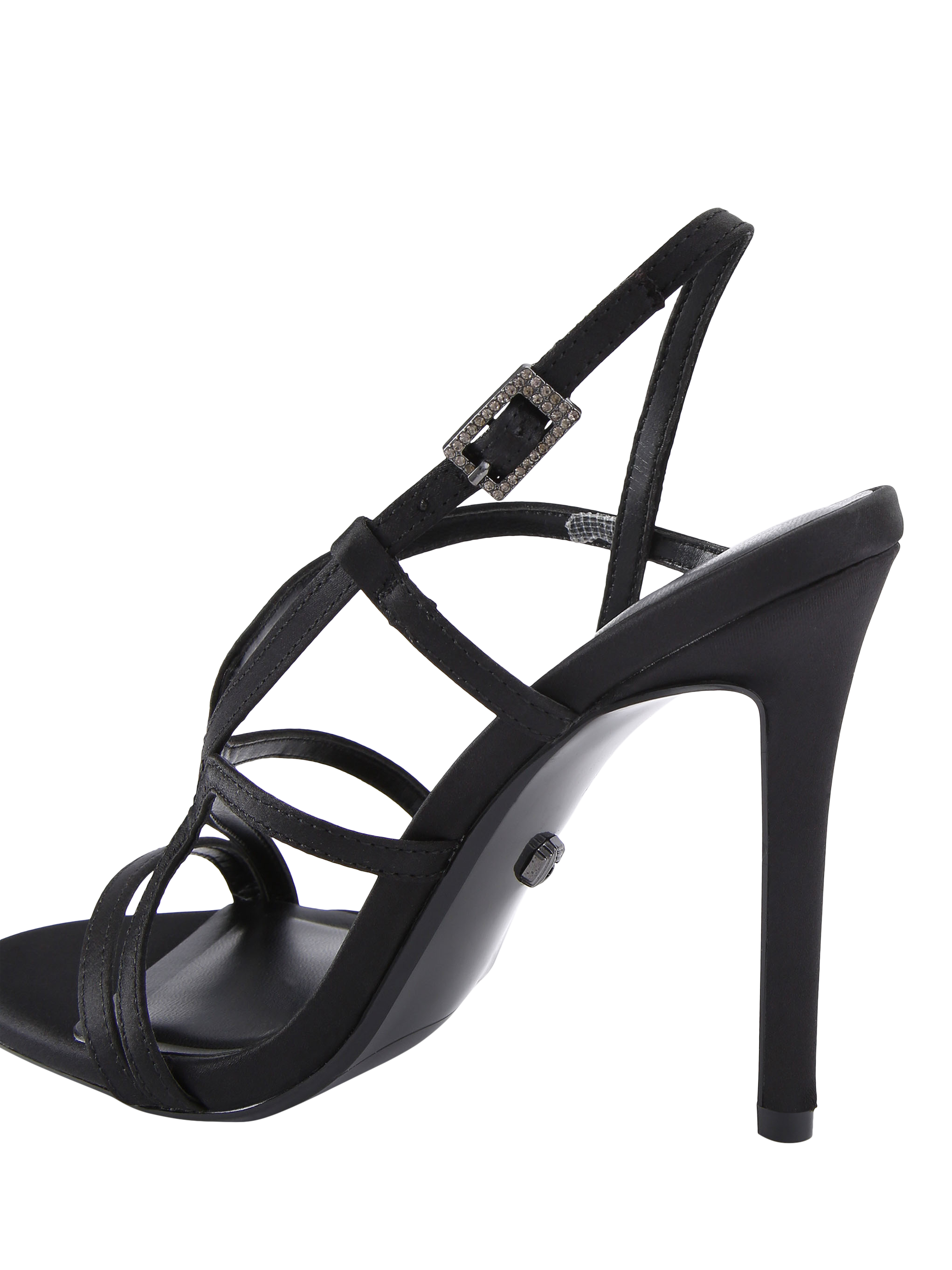 Product image 3 of 4, which shows Carvela Viola Stiletto Heel Strappy Sandals, Black, 3