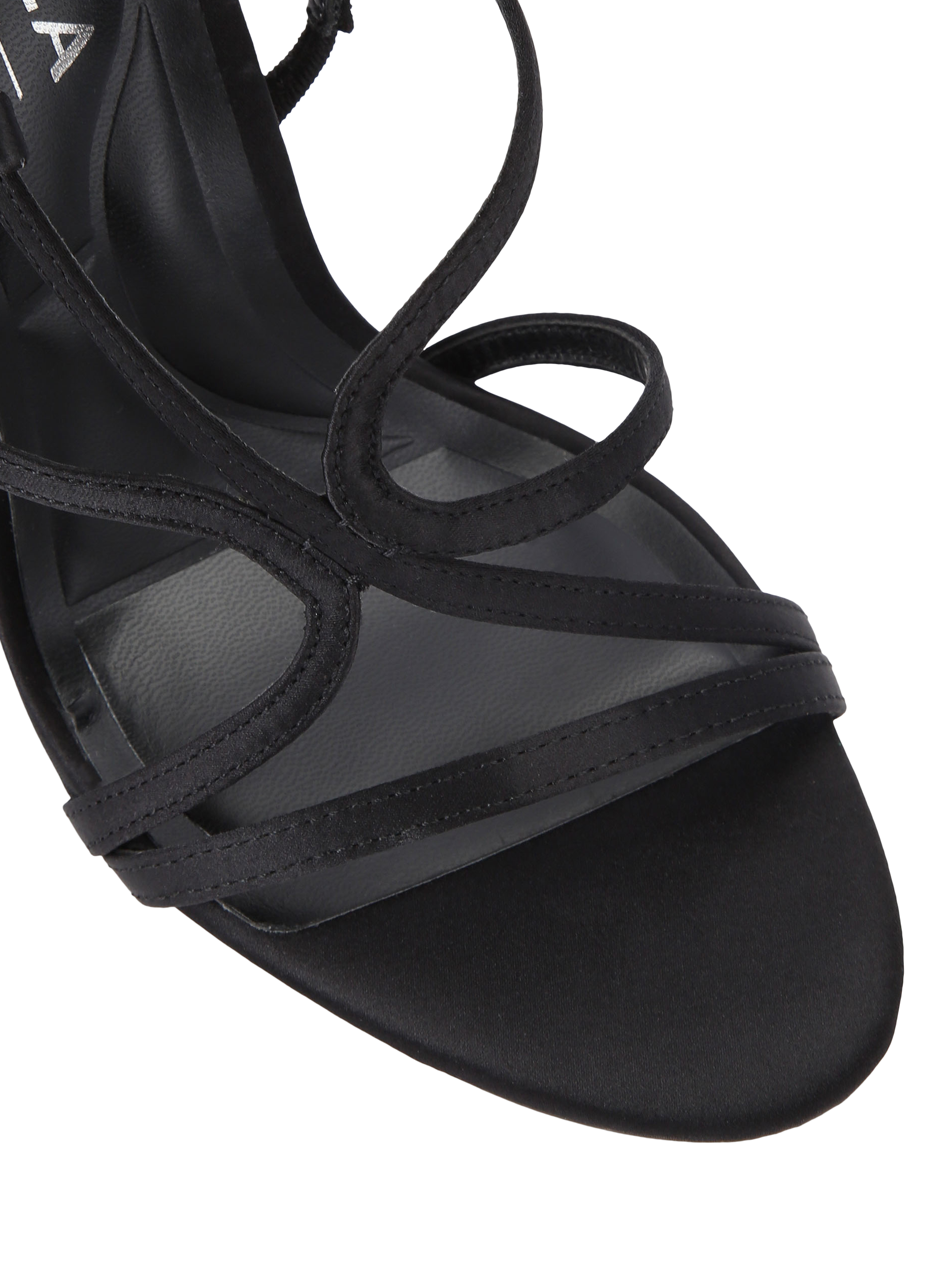 Product image 4 of 4, which shows Carvela Viola Stiletto Heel Strappy Sandals, Black, 3