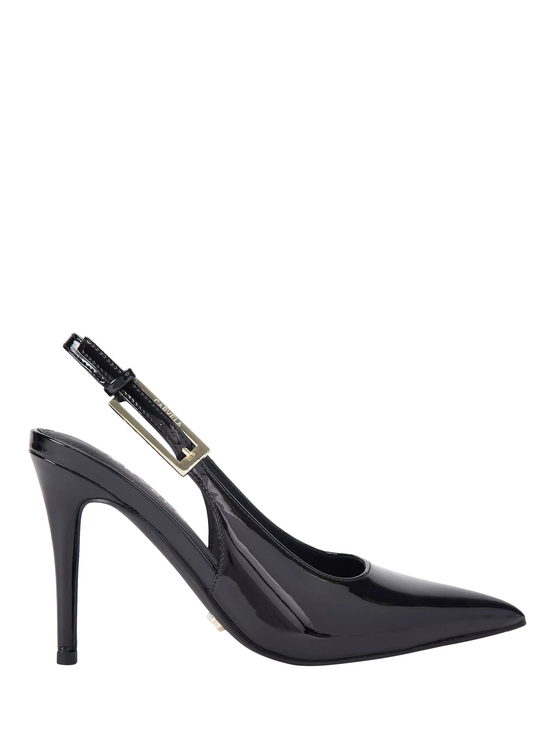 Carvela Blanca Stiletto Heel Slingback Court Shoes, Black