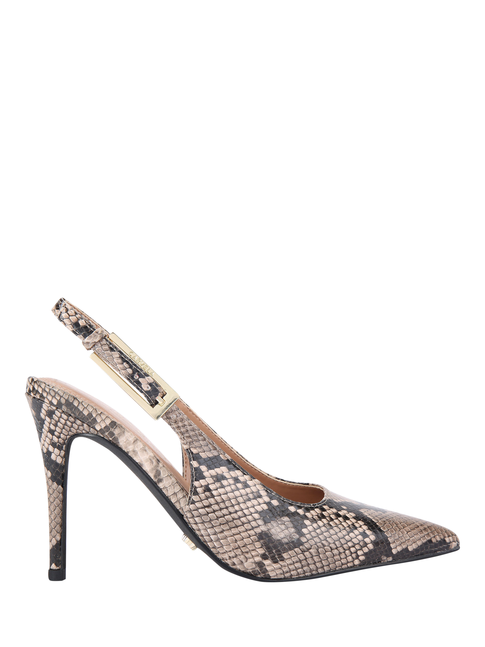 Carvela Blanca Snake Print Stiletto Heel Slingback Court Shoes, Multi