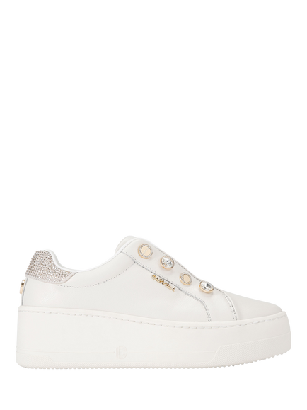 Carvela Connected Laceless Slip-On Trainers, White