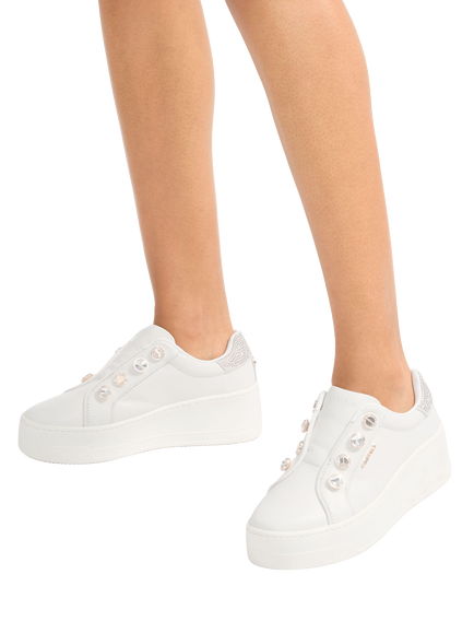 Carvela Connected Laceless Slip-On Trainers - view 2, White
