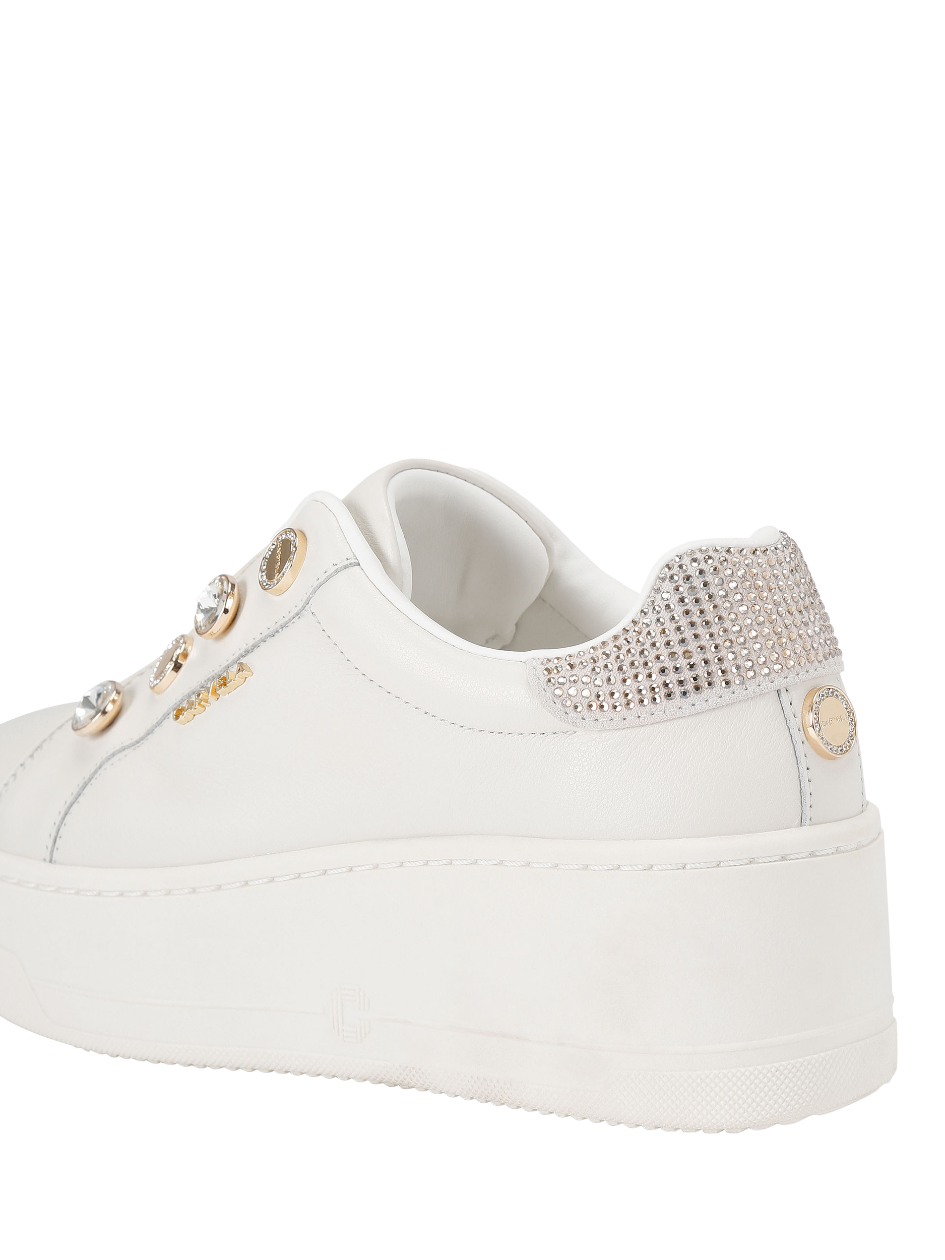 Product image 4 of 4, which shows Carvela Connected Laceless Slip-On Trainers, White, 3