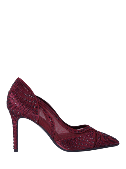 Carvela Fantastico Embellished Stiletto Heel Court Shoes, Wine, Wine