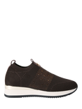 Carvela Janeiro 2 Embellished Mesh Slip On Trainers, Brown
