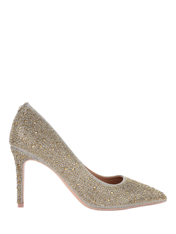 Carvela Casella Heat Seal Embellished Court Shoes, Gold
