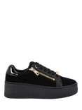 Carvela Connected Zip Flatform Suede Trainers