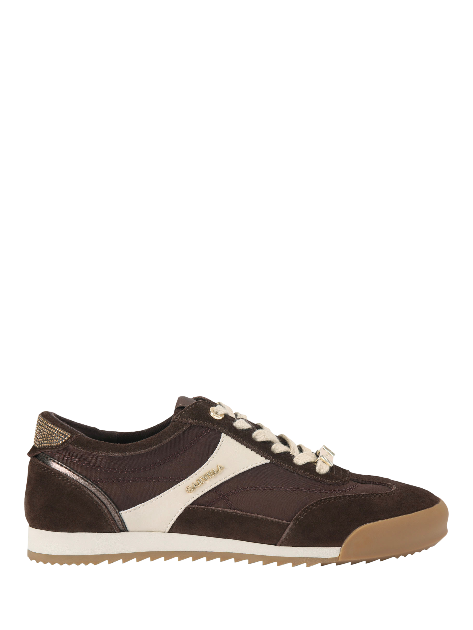 Product image 1 of 4, which shows Carvela Costa Suede Trainers, Brown, 3