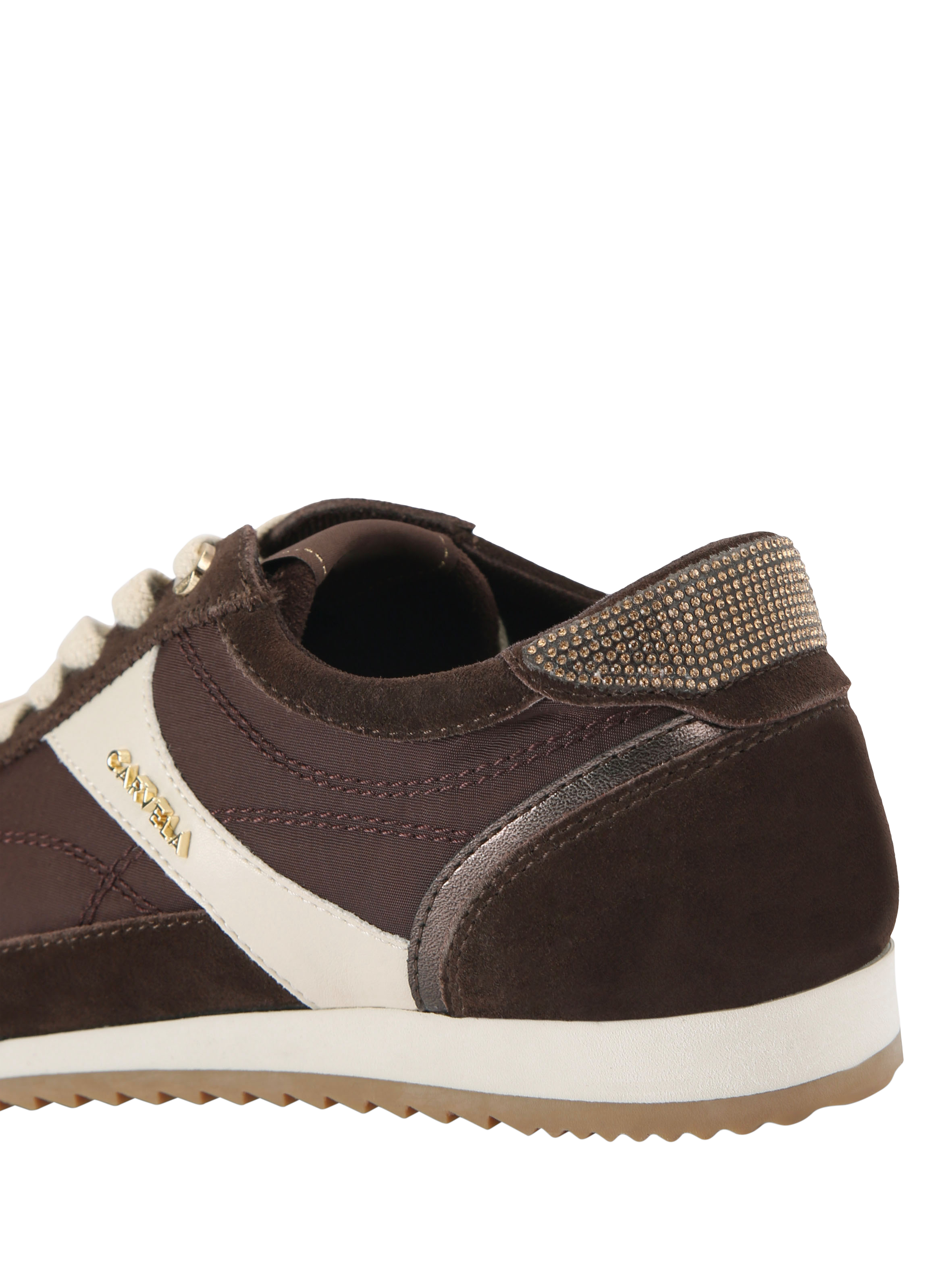 Product image 3 of 4, which shows Carvela Costa Suede Trainers, Brown, 3