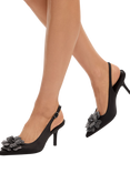 Carvela Fiore Embellished Slingback Court Shoes
