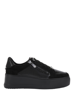 Carvela Jive Zip Flatform Trainers, Black, Black