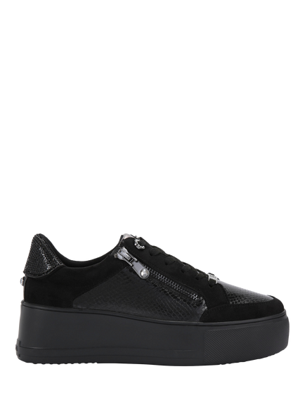 Carvela Jive Zip Flatform Trainers, Black, Black