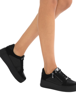 Carvela Jive Zip Flatform Trainers, Black - view 2, Black