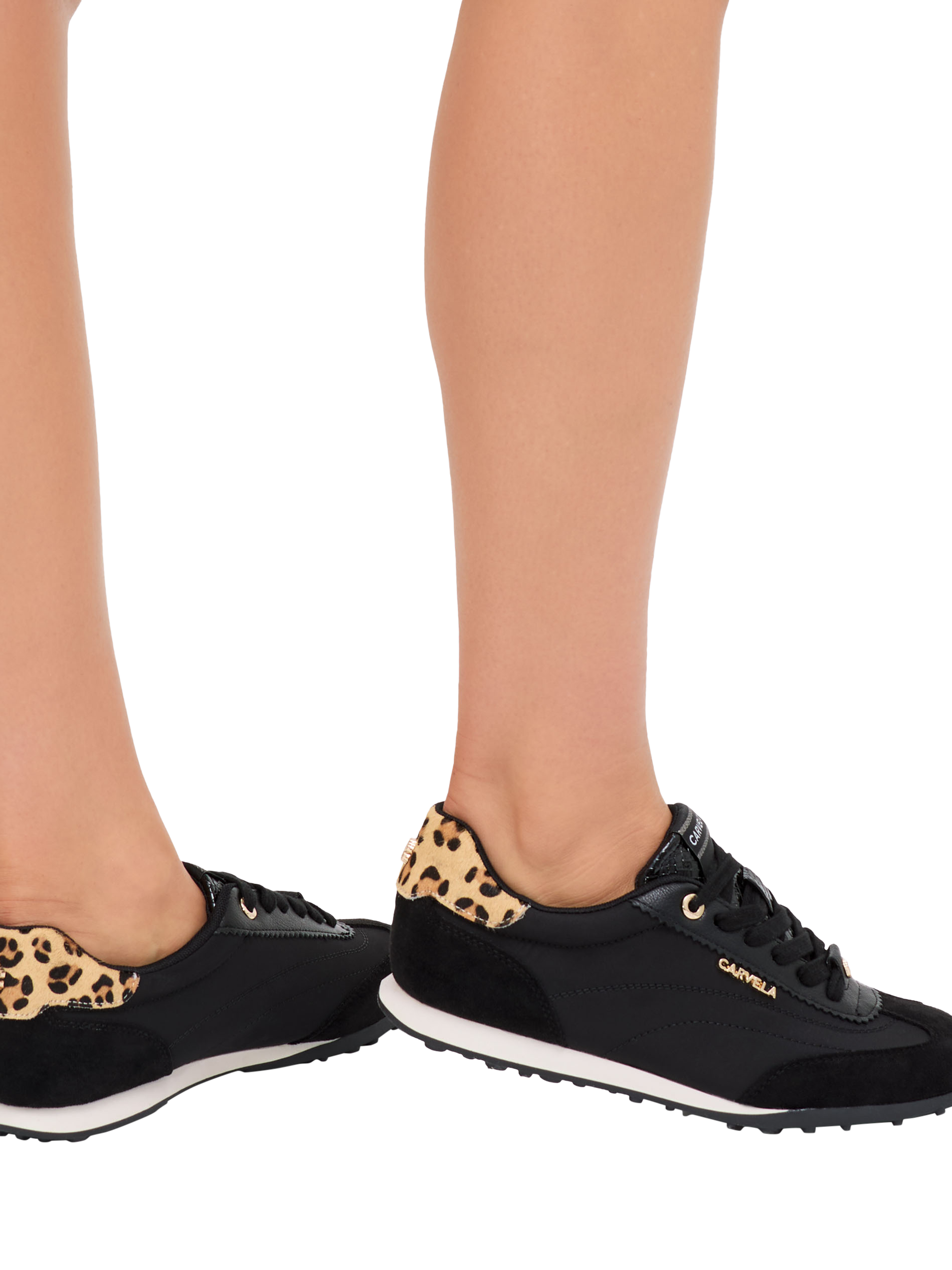 Product image 2 of 4, which shows Carvela Martina Lace Up Trainers, Black/Multi, 3