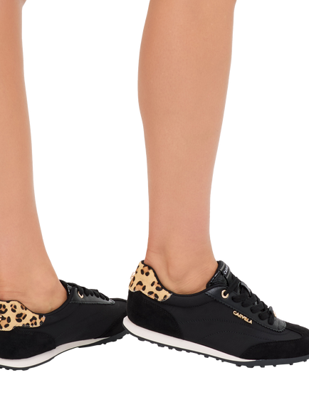 Carvela Martina Lace Up Trainers - view 2, Black/Multi